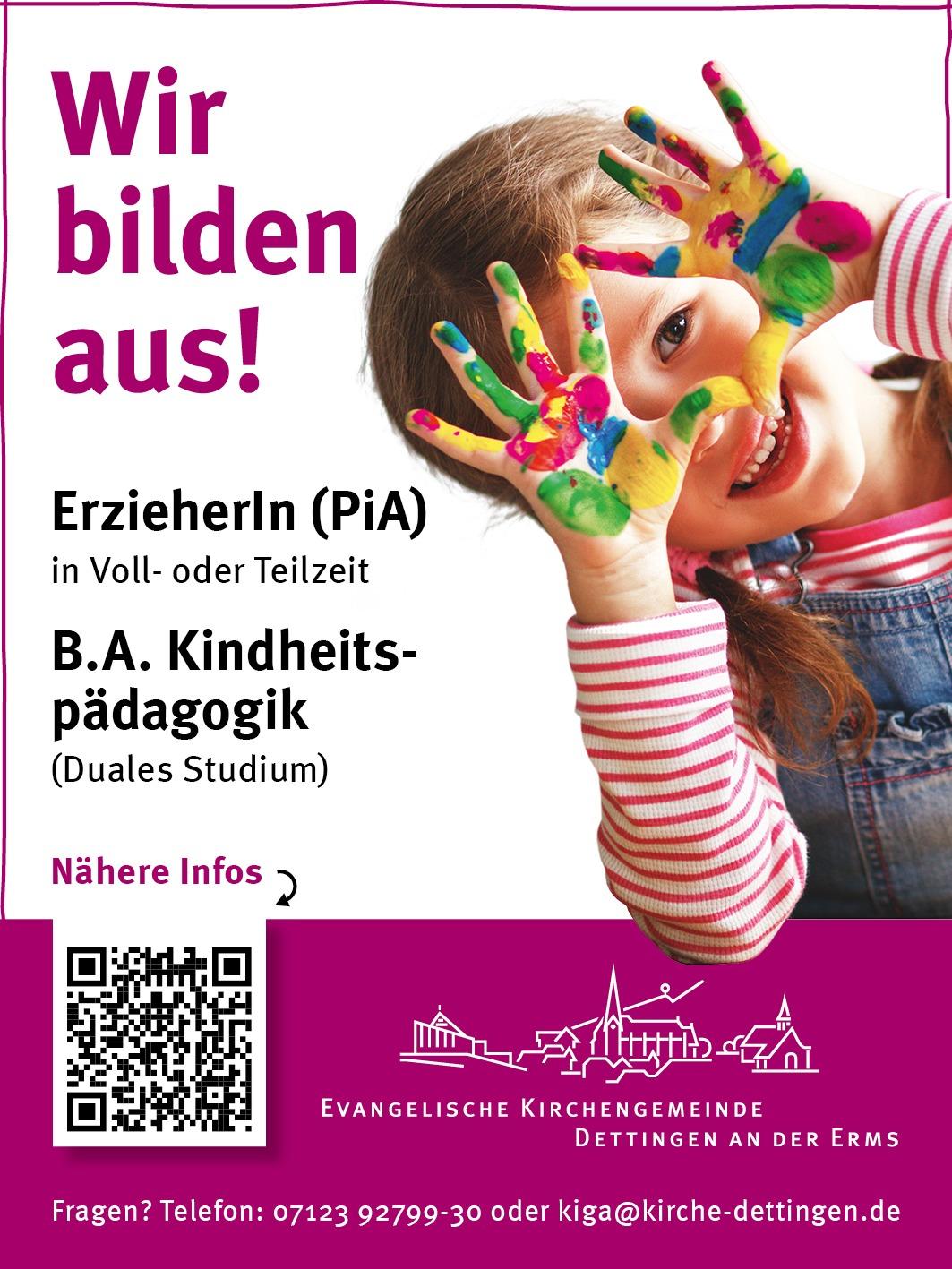 Praxisintegrierte Ausbildung zum/zur Erzieher:in (PiA) | Ev. Kirchengemeinde Dettingen, Dettingen