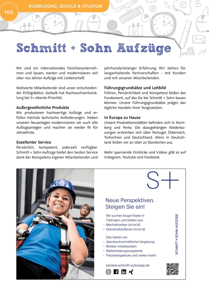 Industriekaufleute | Schmitt + Sohn Aufzüge GmbH, Tübingen