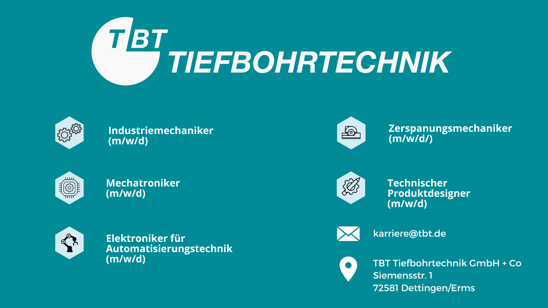 Mechatroniker | TBT Tiefbohrtechnik GmbH + Co, Dettingen
