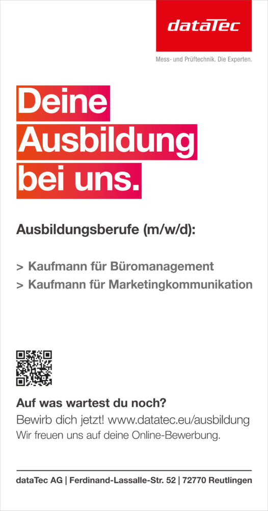 Kaufmann/Frau Büromanagement, Marketingkommunikation | dataTec AG, Reutlingen