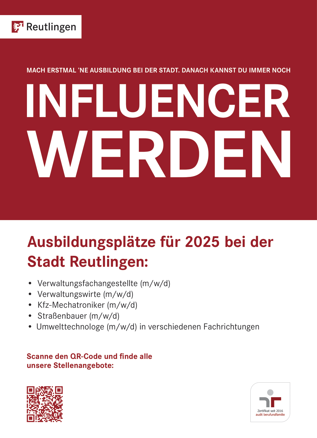 Ausbildungen | Stadt Reutlingen , Reutlingen