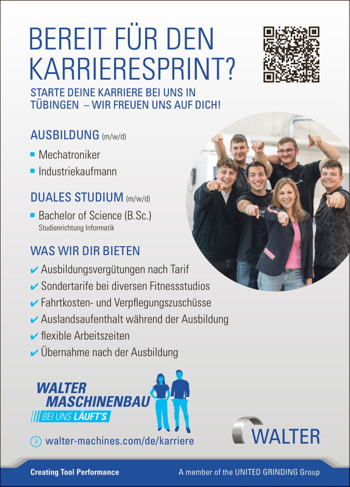 Ausbildung zum Mechatroniker/-in | Walter Maschinenbau GmbH, Tübingen